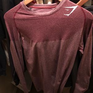 Gymshark phantom red marl longsleeve